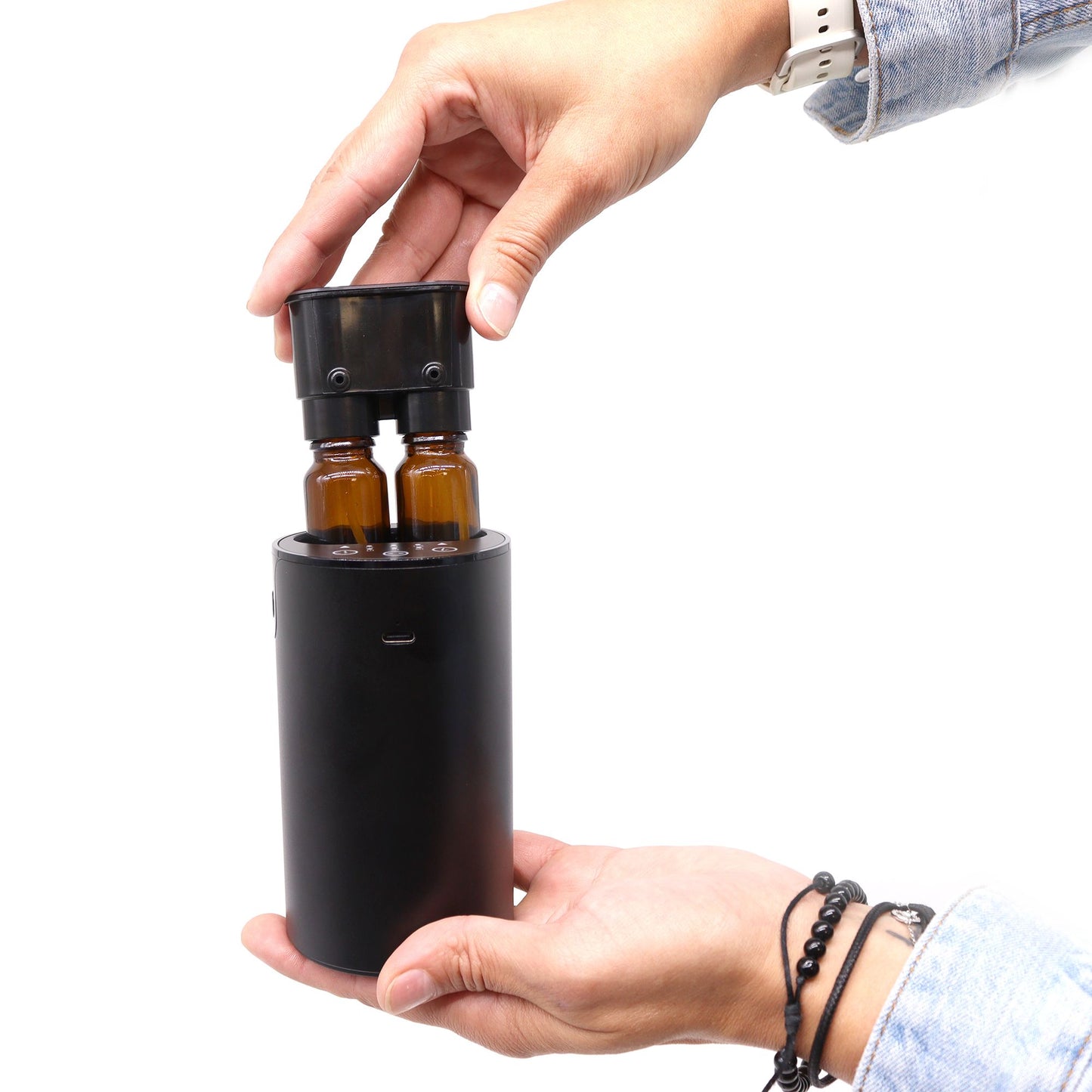 Nebulizador doble (conmutable) de aceites esenciales sin agua