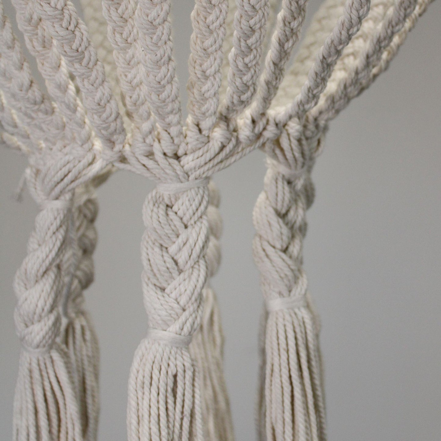 Lámpara Gota de macramé Natural