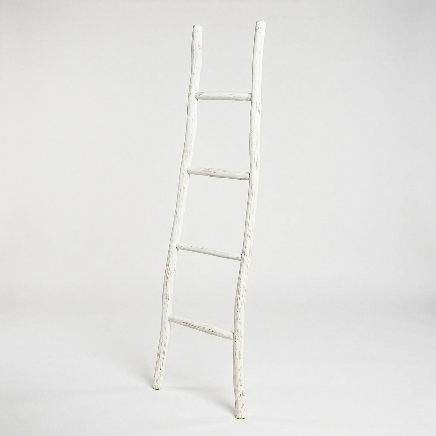Escalera de Madera Kemu - 1.5 m - Blanco - Estilo Japonés