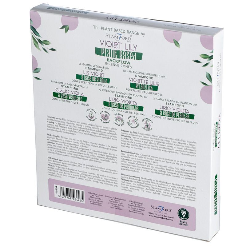 Lily Violeta - Conos de Incienso de Reflujo a Base de Plantas