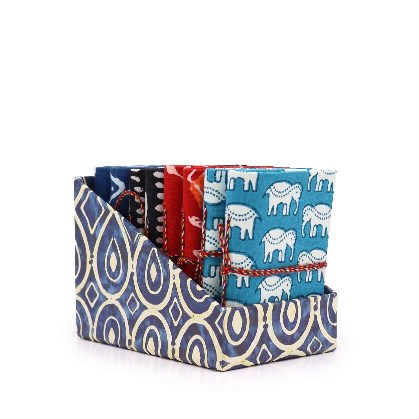 Set de 8 Cuadernos de algodón con estampado 7x10cm (display pack)