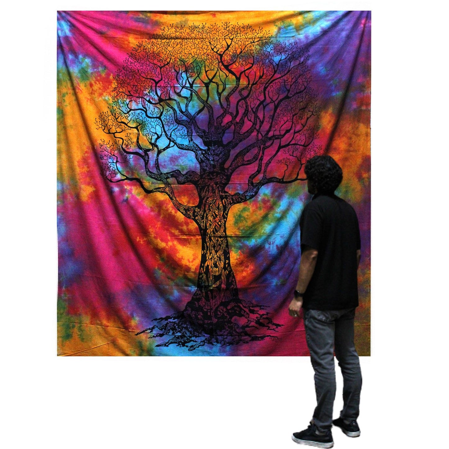 Tapiz Doble de Algodón Árbol Invierno