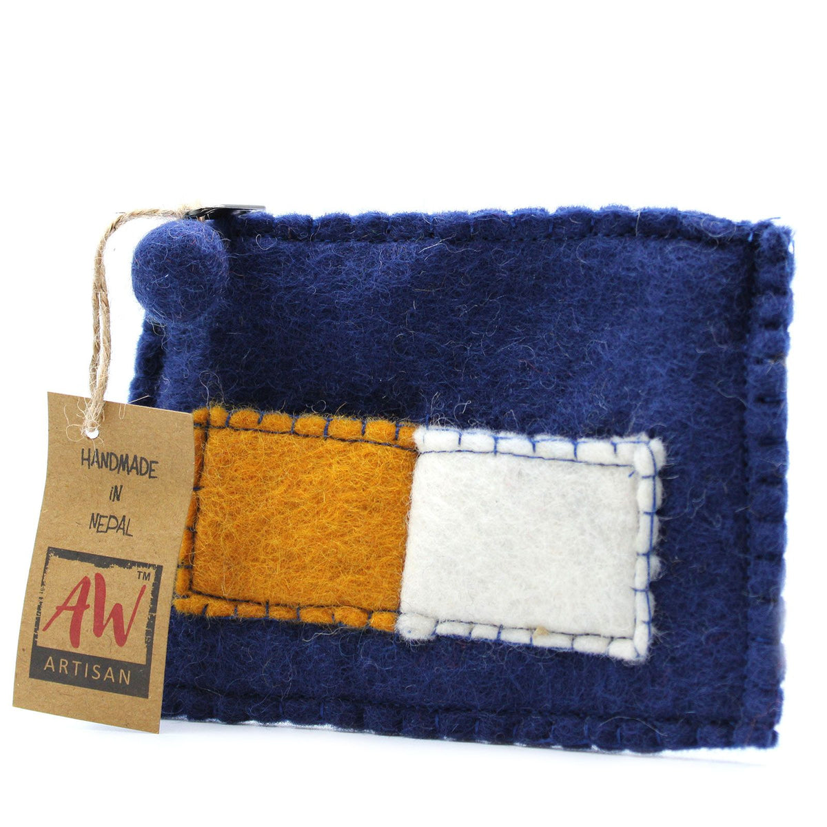 Tasche mit Fingerpuppen aus Naturfilz – Welpenfreunde