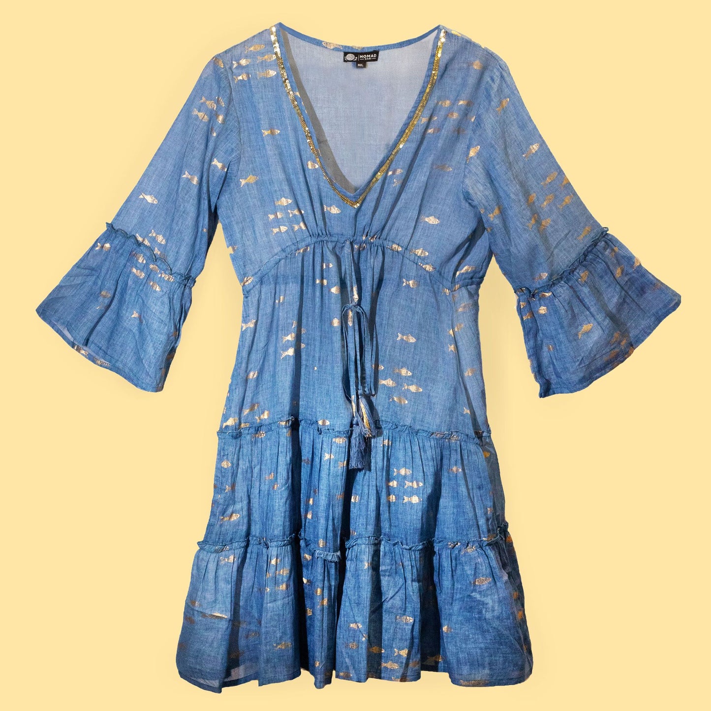 Bora Bora · Vestido Kaftán de Algodón Puro M/L