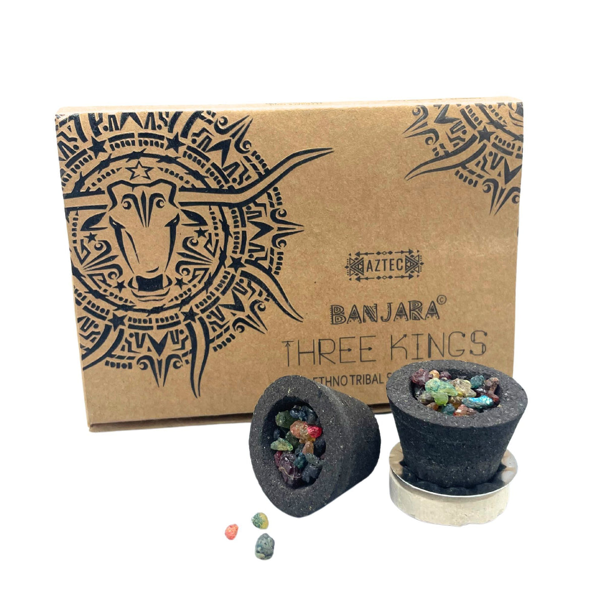 3 Reyes - Set de 6 copas de Resina Banjara