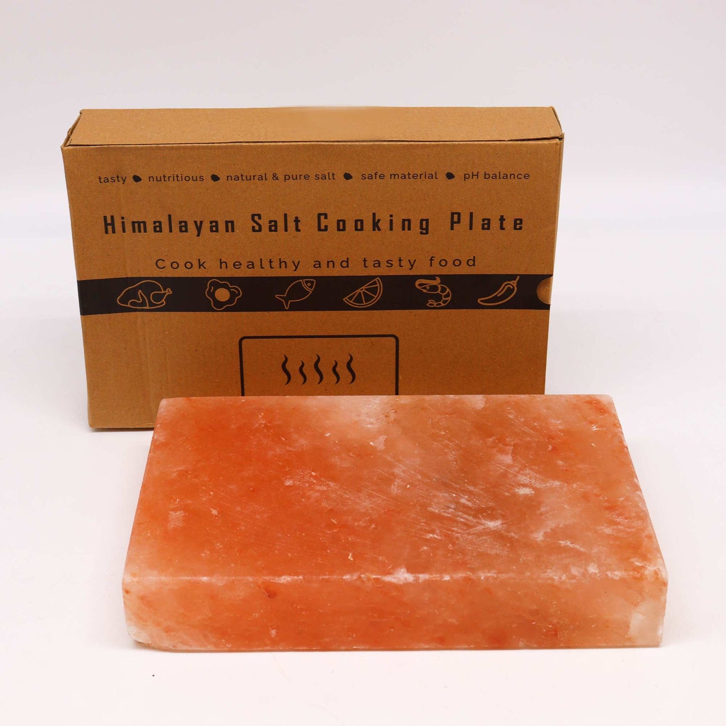 Plato de cocina con sal del Himalaya - Rectángulo - 30x20x5cm