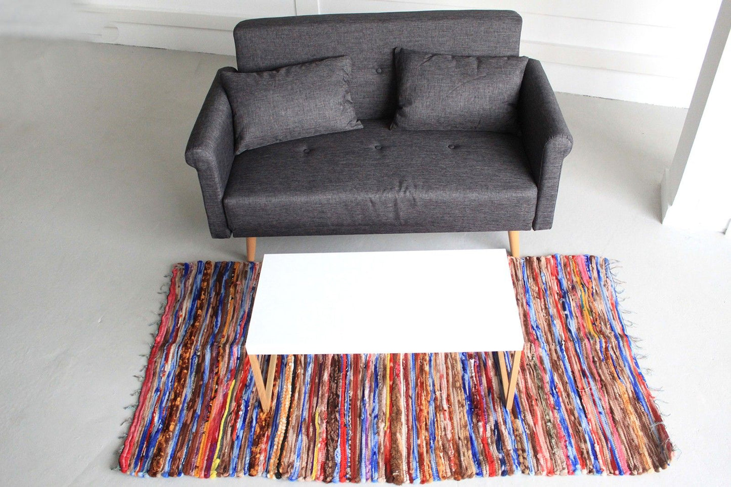 Alfombra grande de trapo - 105x185cm