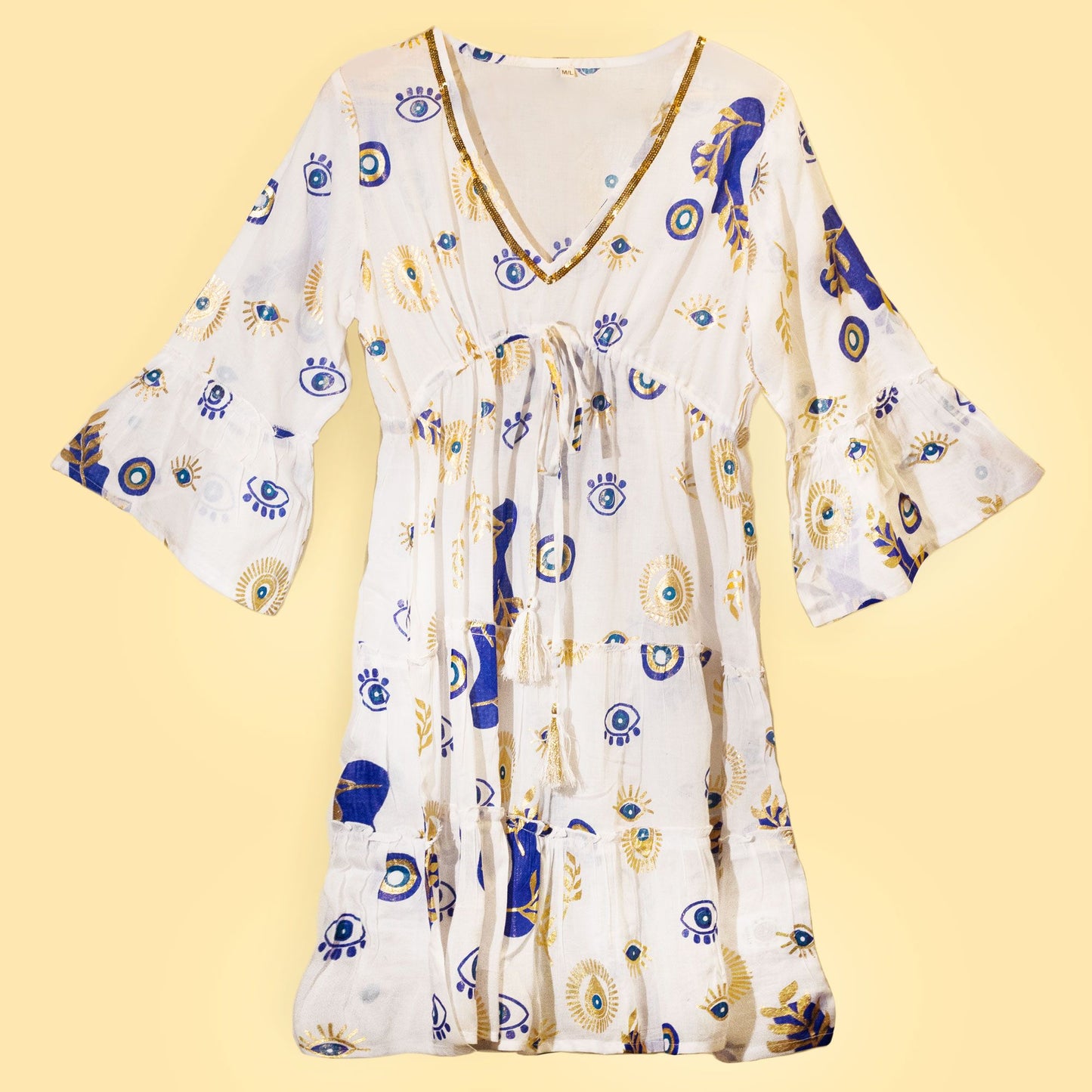 Aura · Vestido Kaftán de Algodón Puro