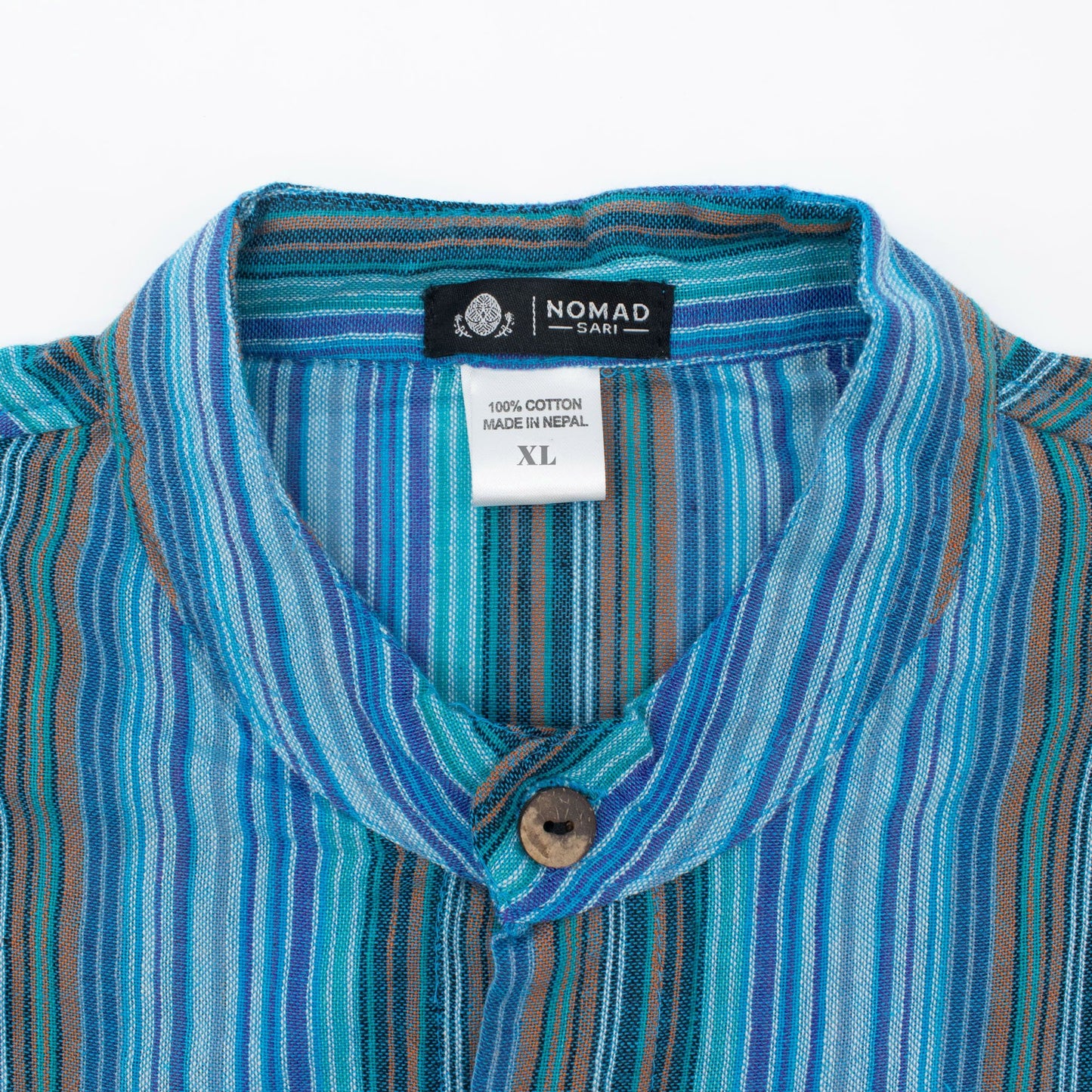Nomad Sari Grandad Camisa - Turquesa - XL