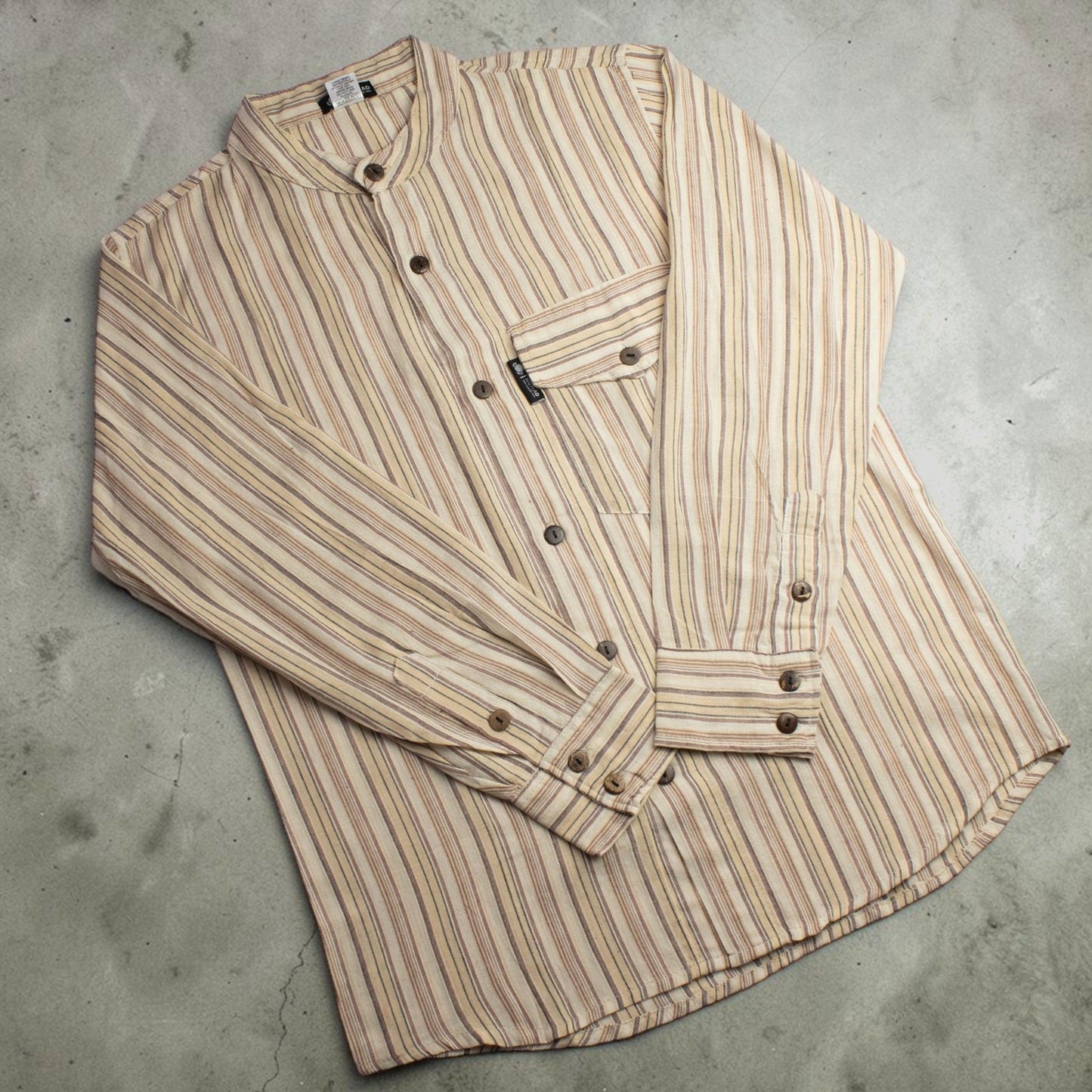 Nomad Sari Camisa de abuelo - Marrón beige - Mediano