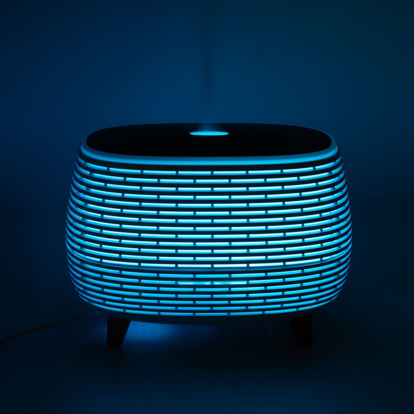 Difusor aromaterapia Futurista con estrías - USB - Cambio de color - Control remoto