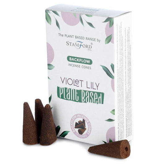 Lily Violeta - Conos de Incienso de Reflujo a Base de Plantas