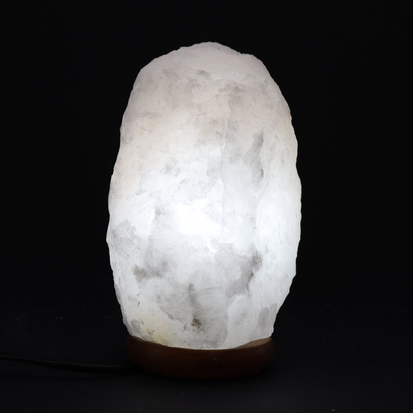 Lámpara de Sal del Himalaya Blanca 3-5kg Piedra Natural Tallada a Mano.