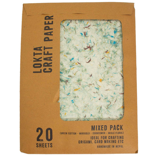 Papel Artesanal Lokta A4 - Paquete Mixto | 20 Hojas