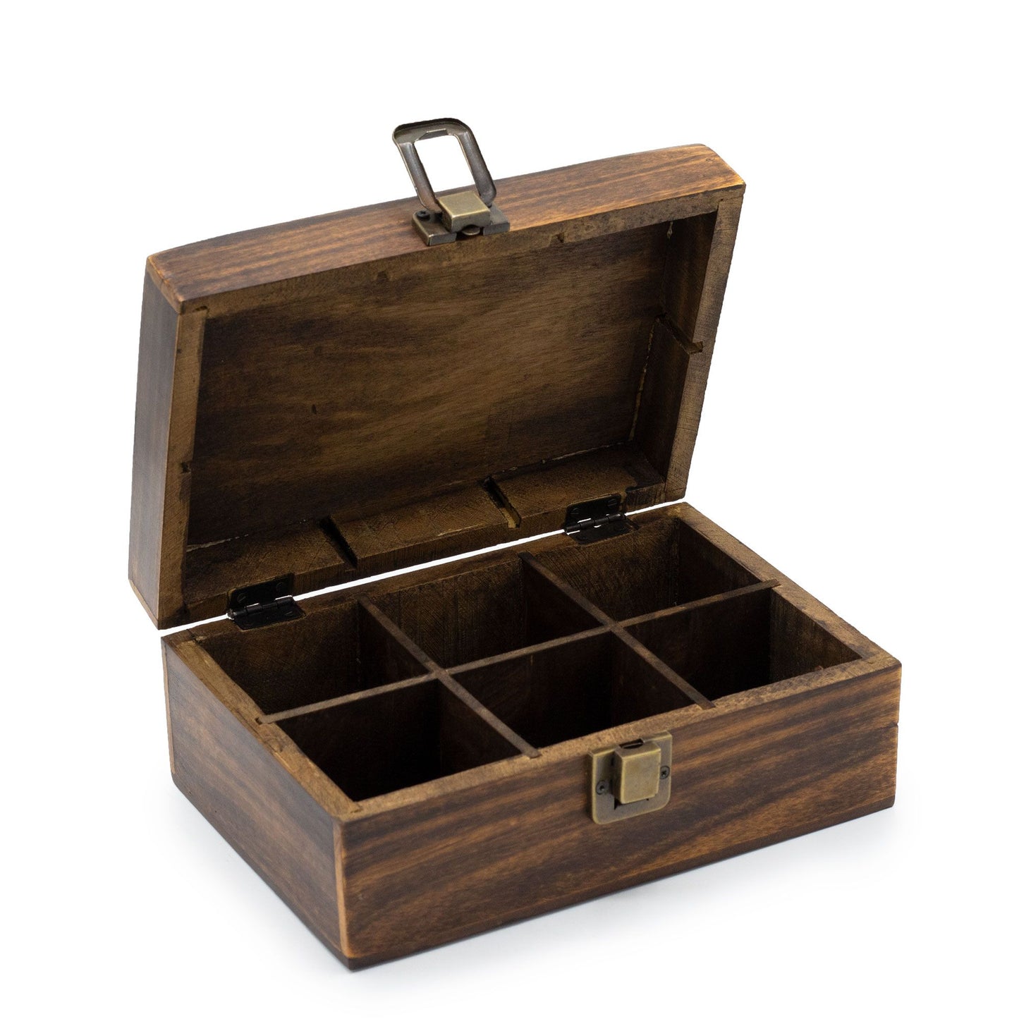 Caja de Té Tallada a Mano (9 compartimentos)