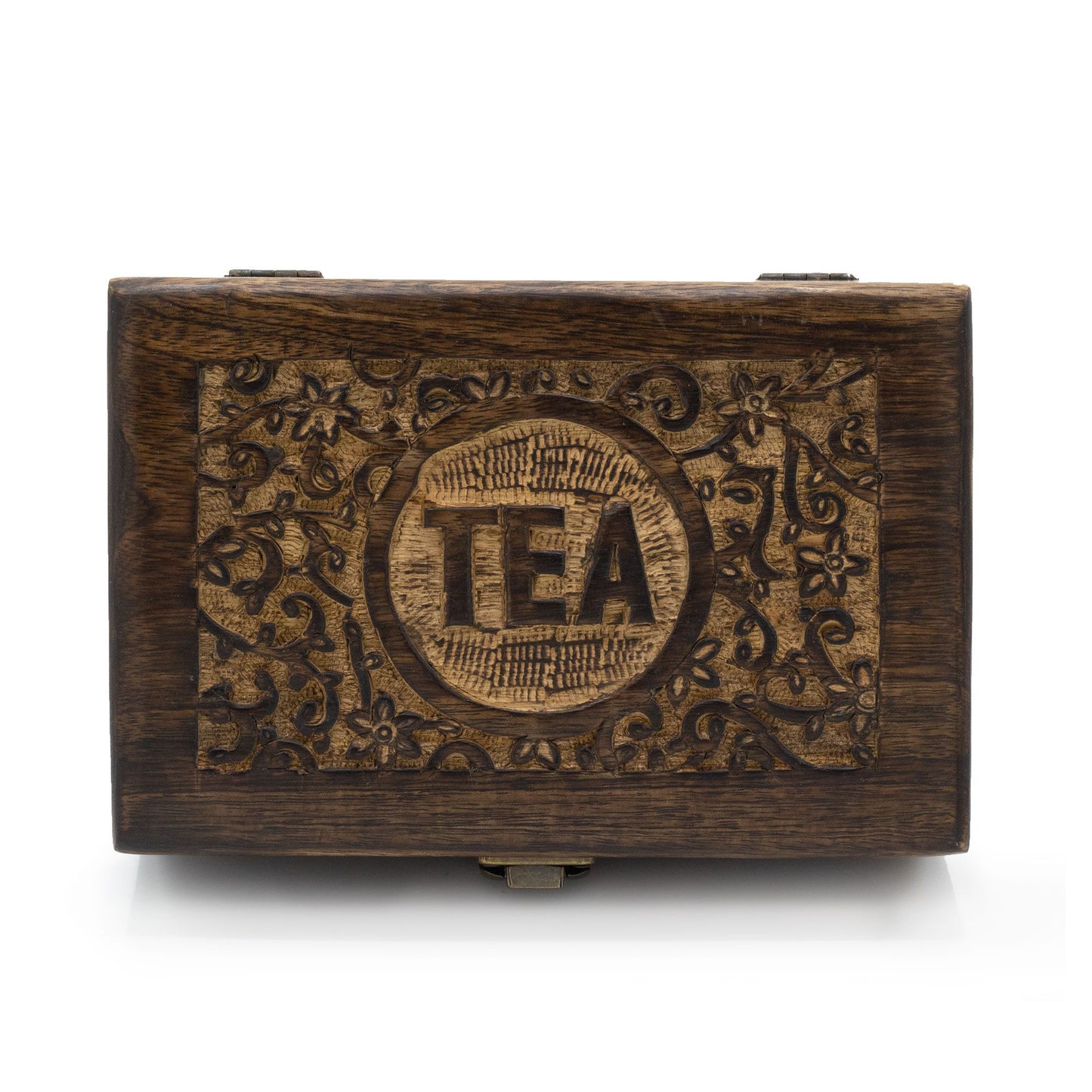 Caja de Té Tallada a Mano (9 compartimentos)
