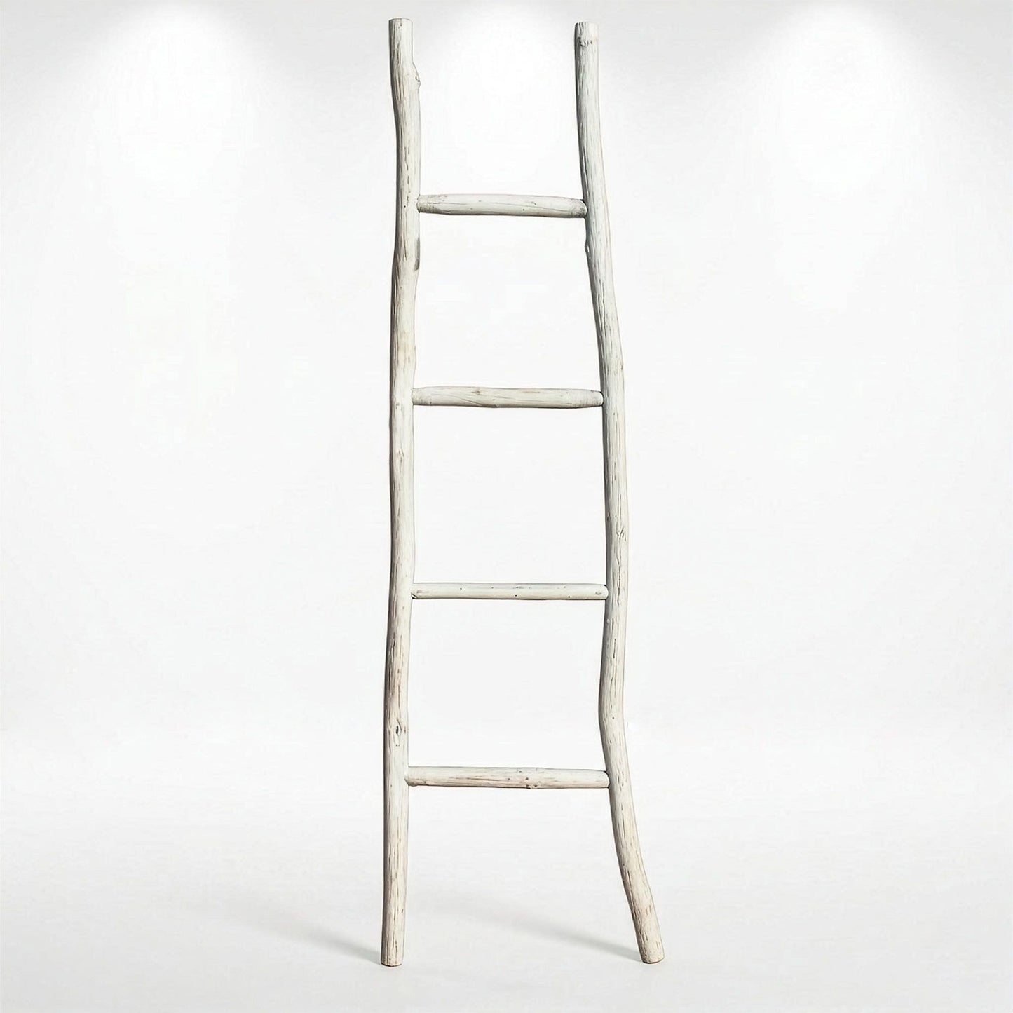 Escalera de Madera Kemu - 1.5 m - Blanco - Estilo Japonés