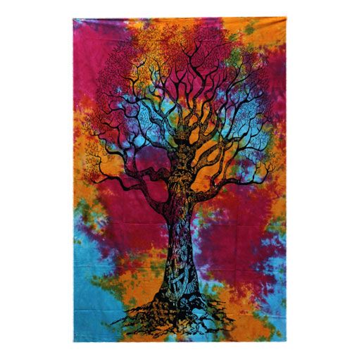 Tapiz Individual de Algodón Árbol Invierno