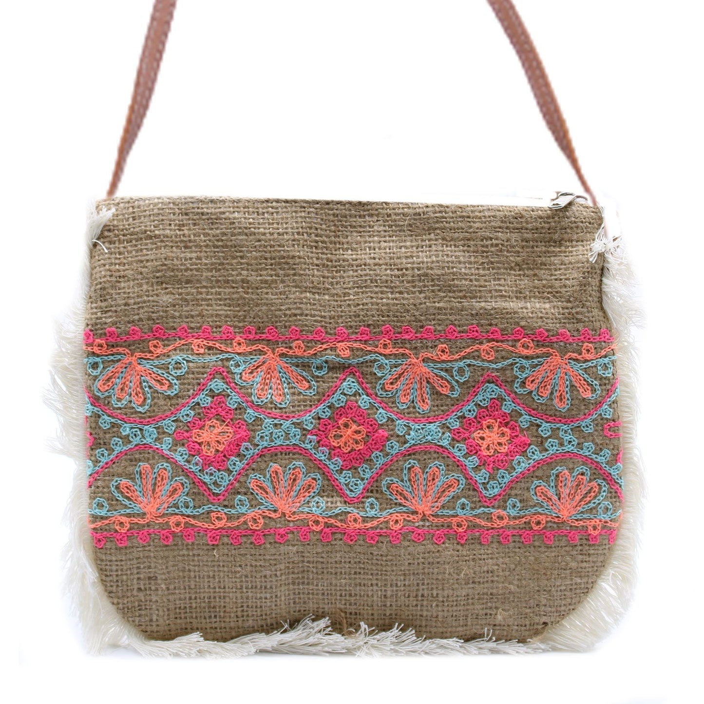 Bolso con flecos - Bordado De Patrón De Verano