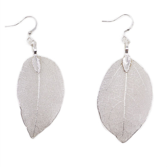 Pendientes - Hoja de valor - Plata