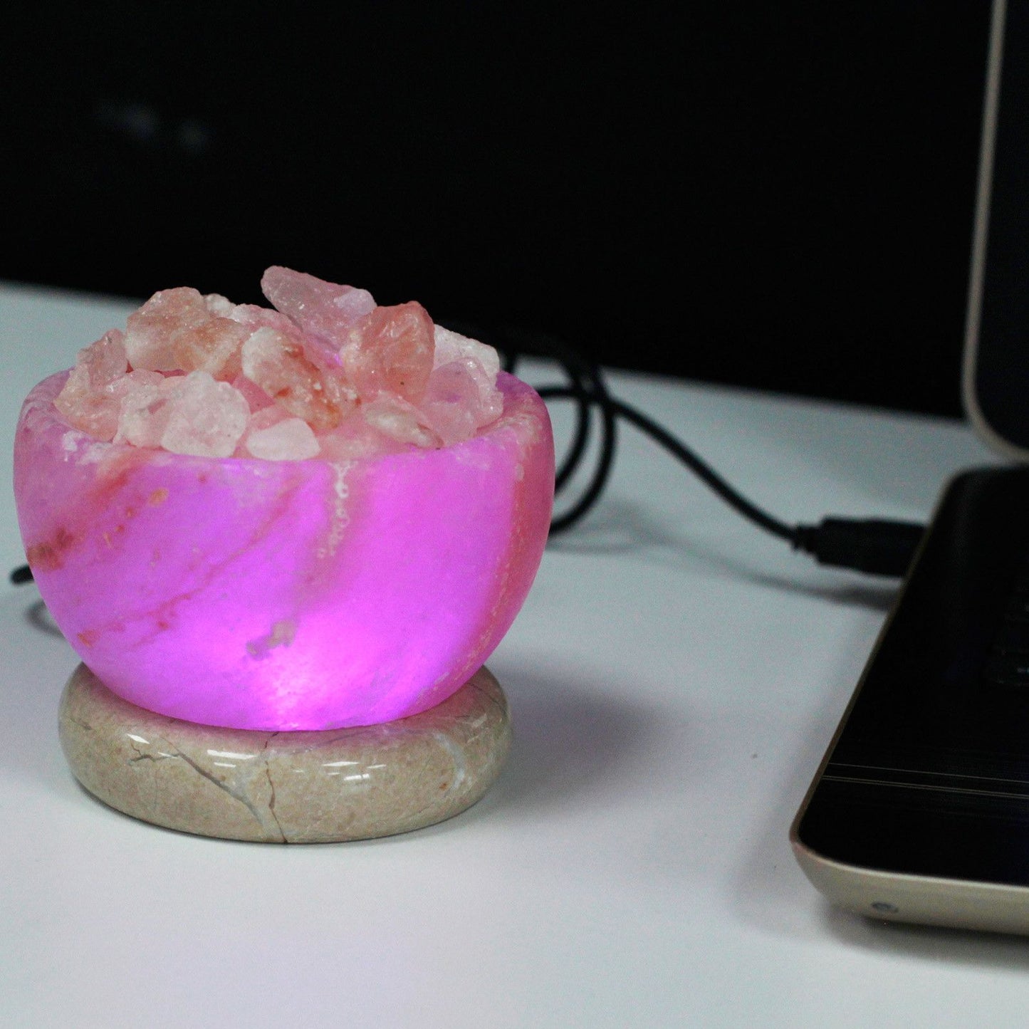 Lámpara de Sal del Himalaya Cuenco USB