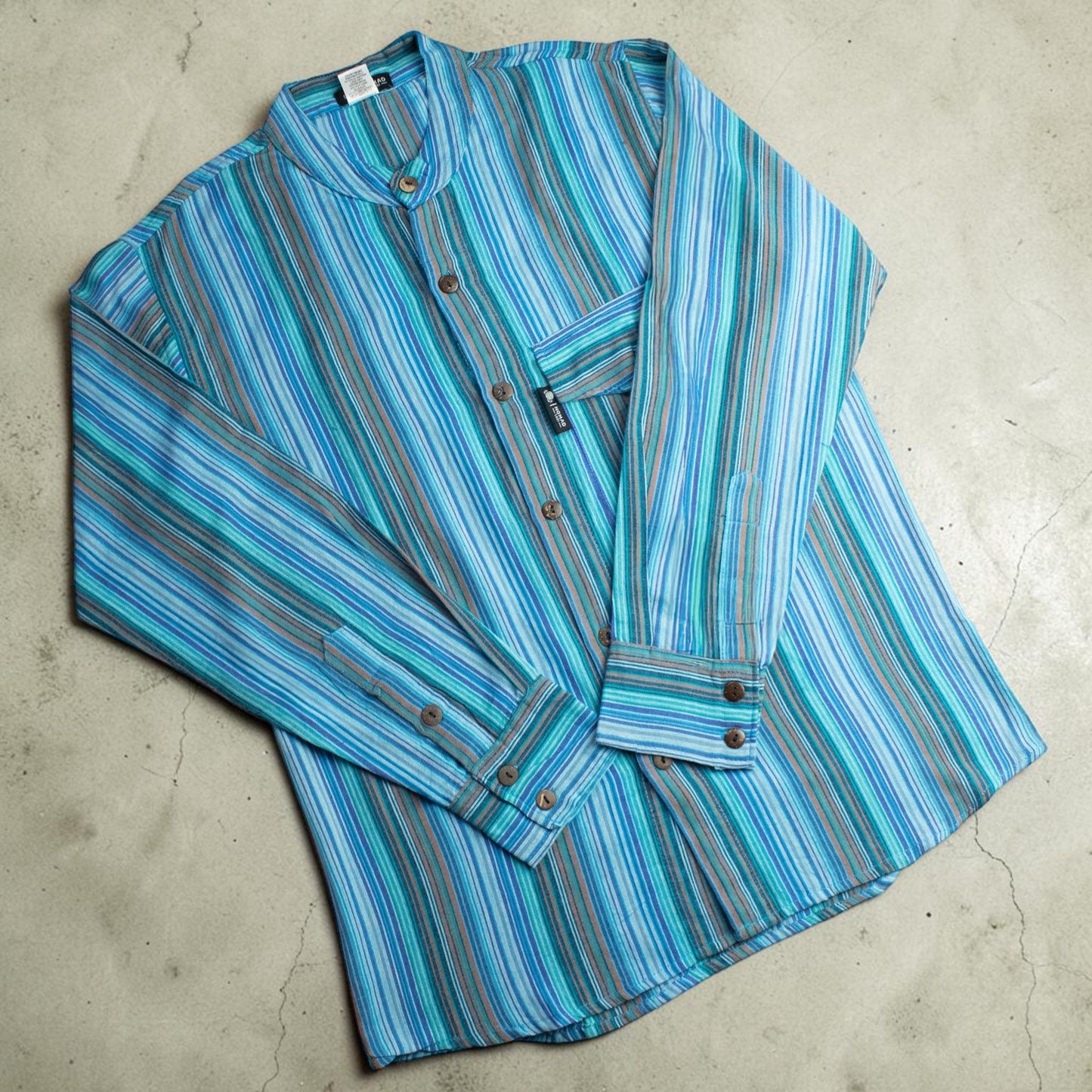 Nomad Sari Camisa de abuelo - Turquesa - Grande