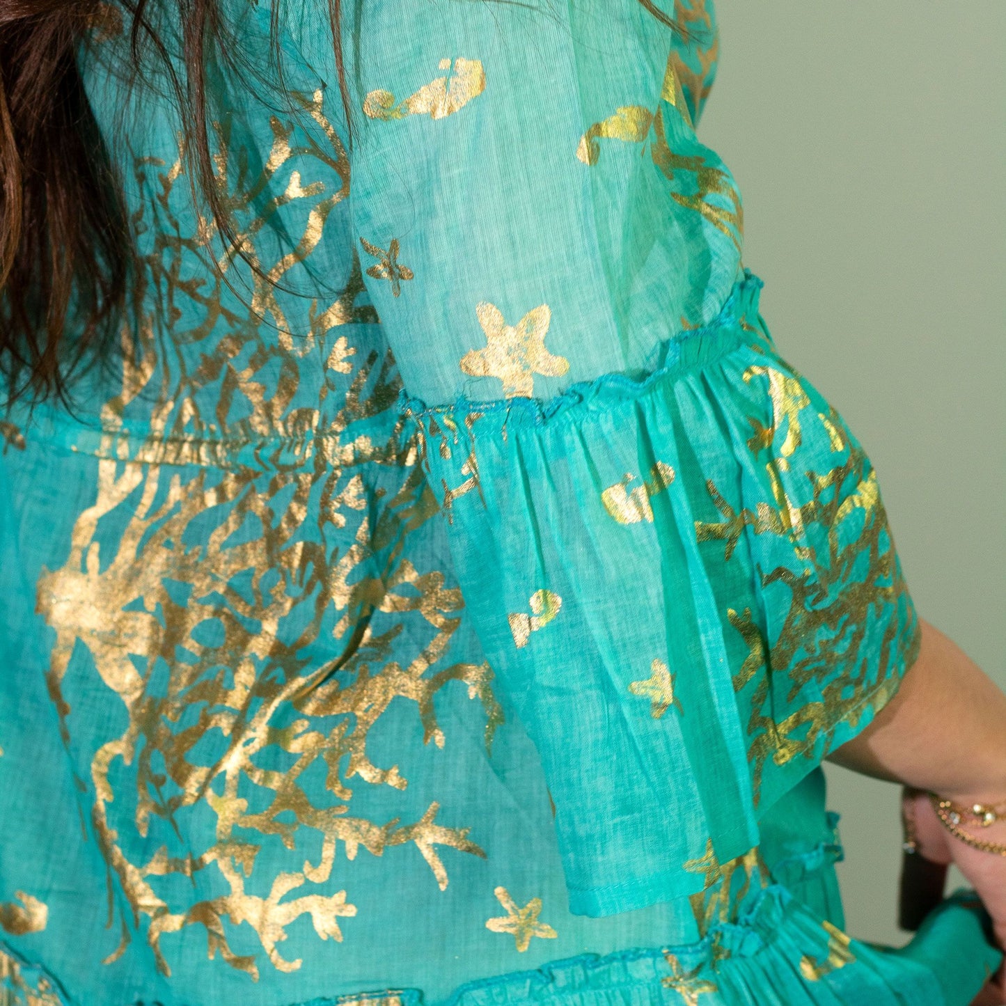 Calypso · Vestido Kaftán de Algodón Puro M/L
