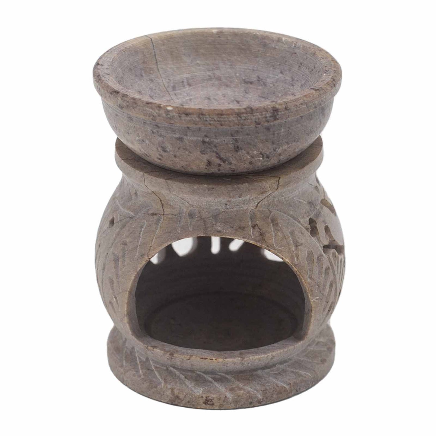 Quemador de aceite pequeño de esteatita 8 cm - Elefante