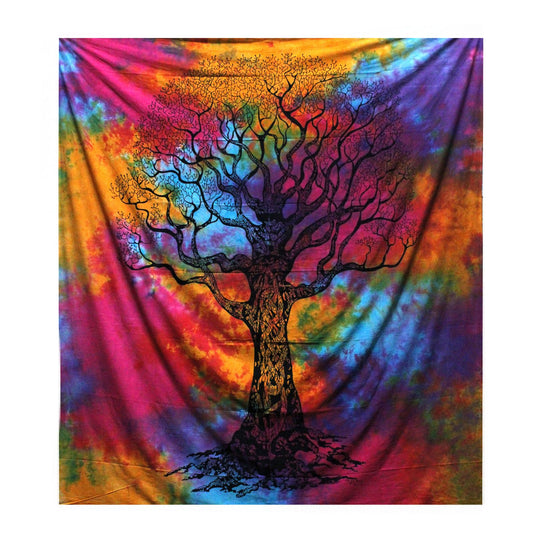 Tapiz Doble de Algodón Árbol Invierno