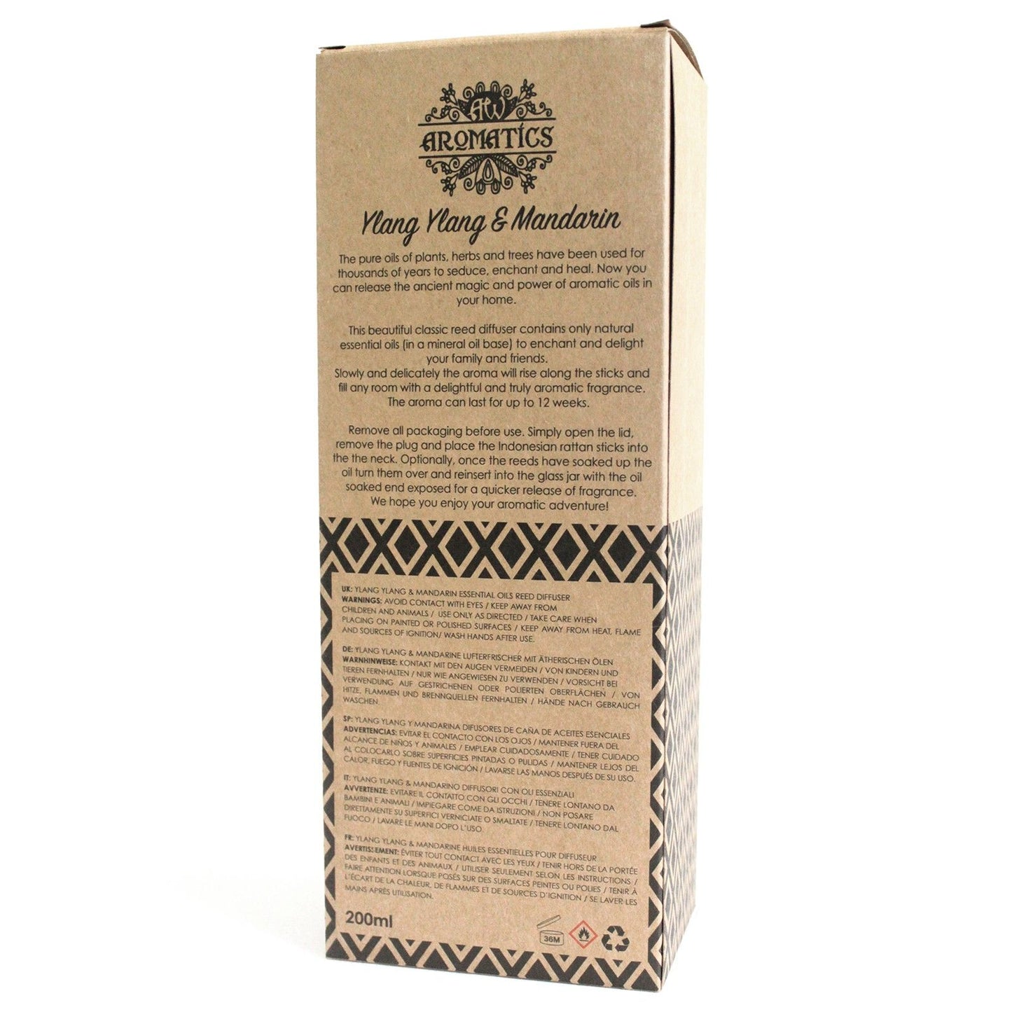 Ylang Ylang & Mandarina - Difusor de Varillas con Aceites Esenciales