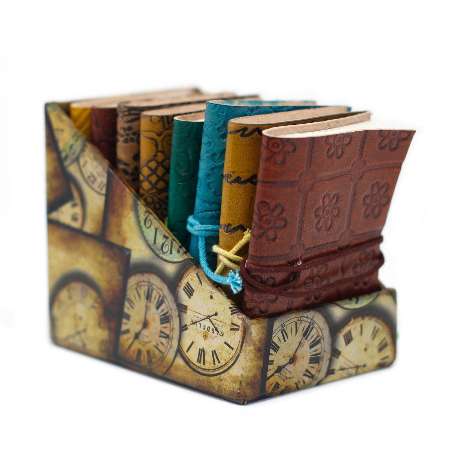 Mini Cuaderno de Cuero patrón al azar