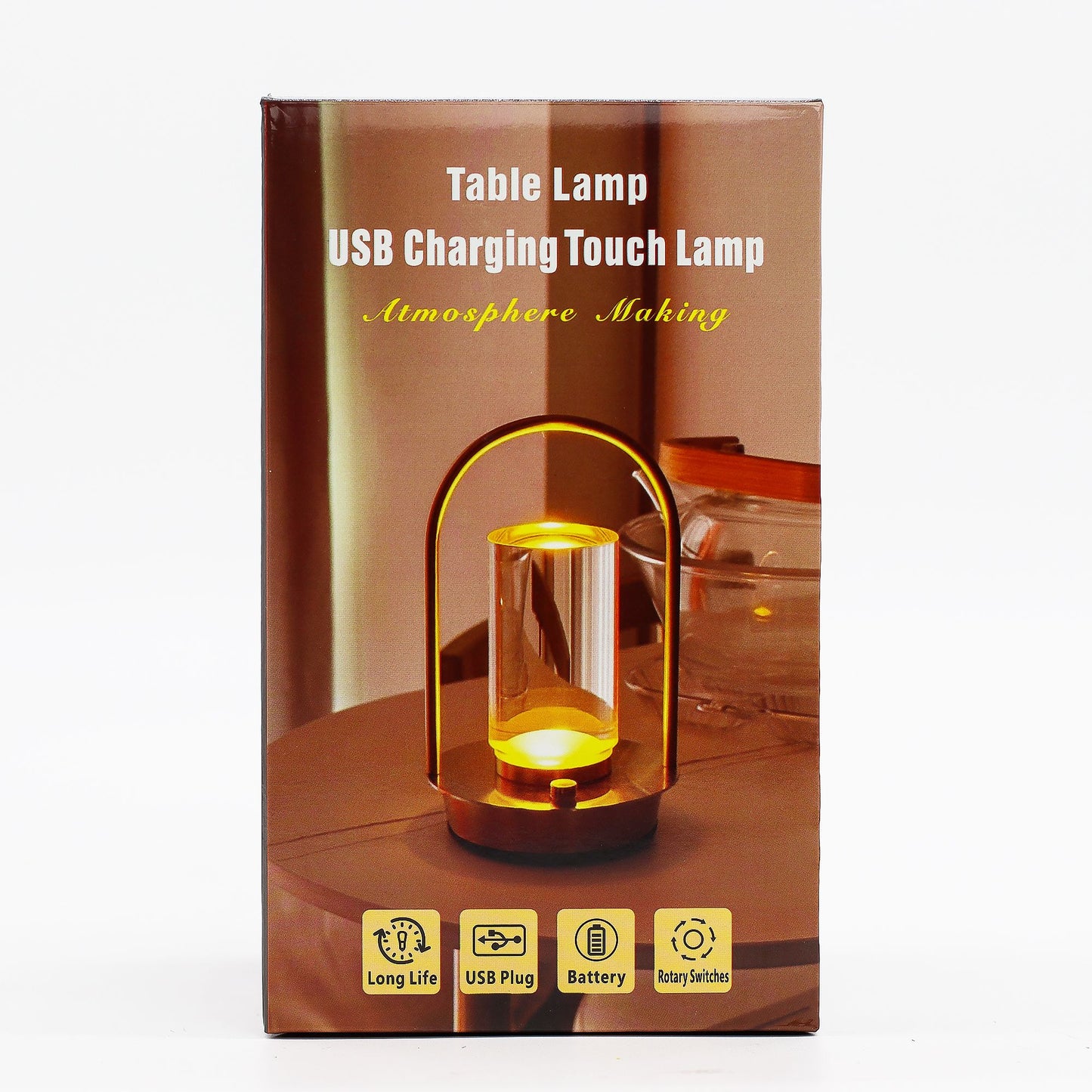 Lámpara táctil - Linterna de cristal - USB (C) - Recargable (2000 vatios)