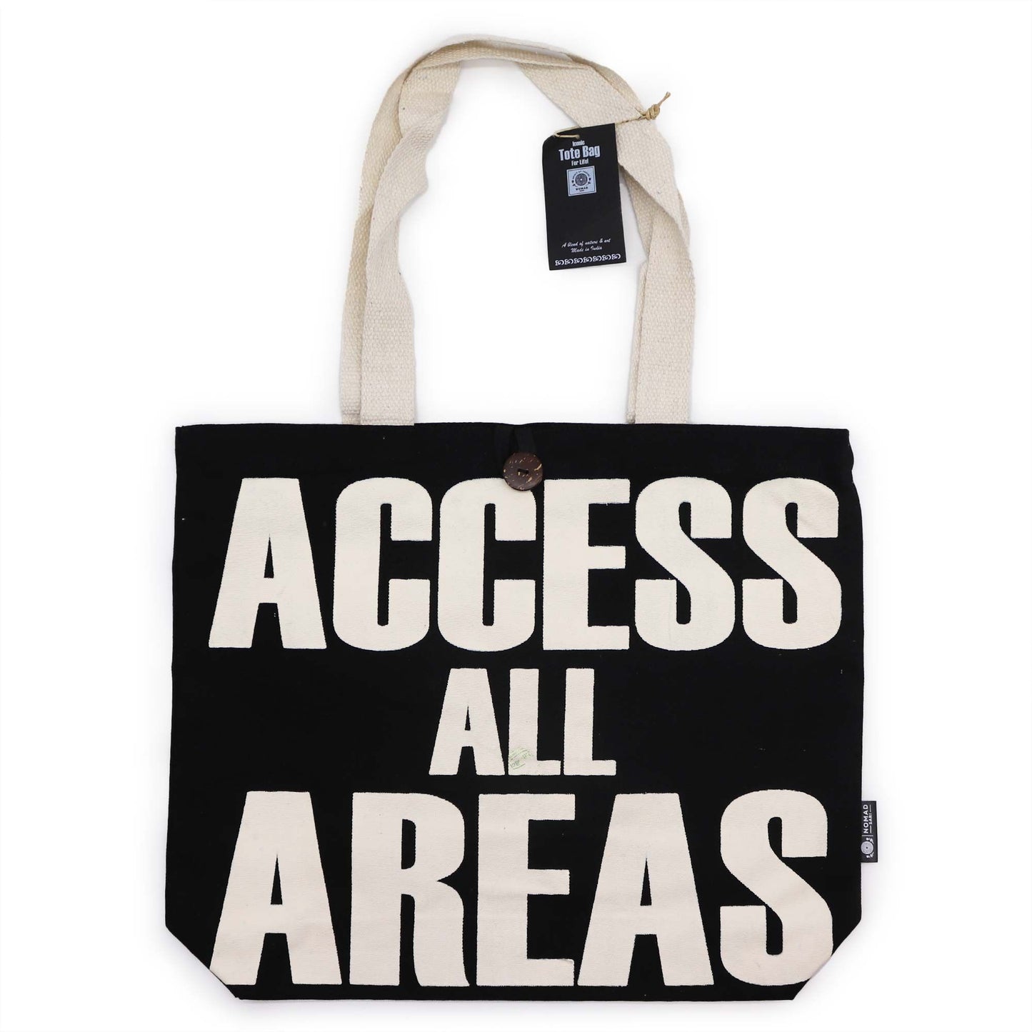 Bolso Básico Icónico - ACCESO A TODAS LAS ÁREAS  -Negro natural 10 oz (36 x 43 x 10 cm)