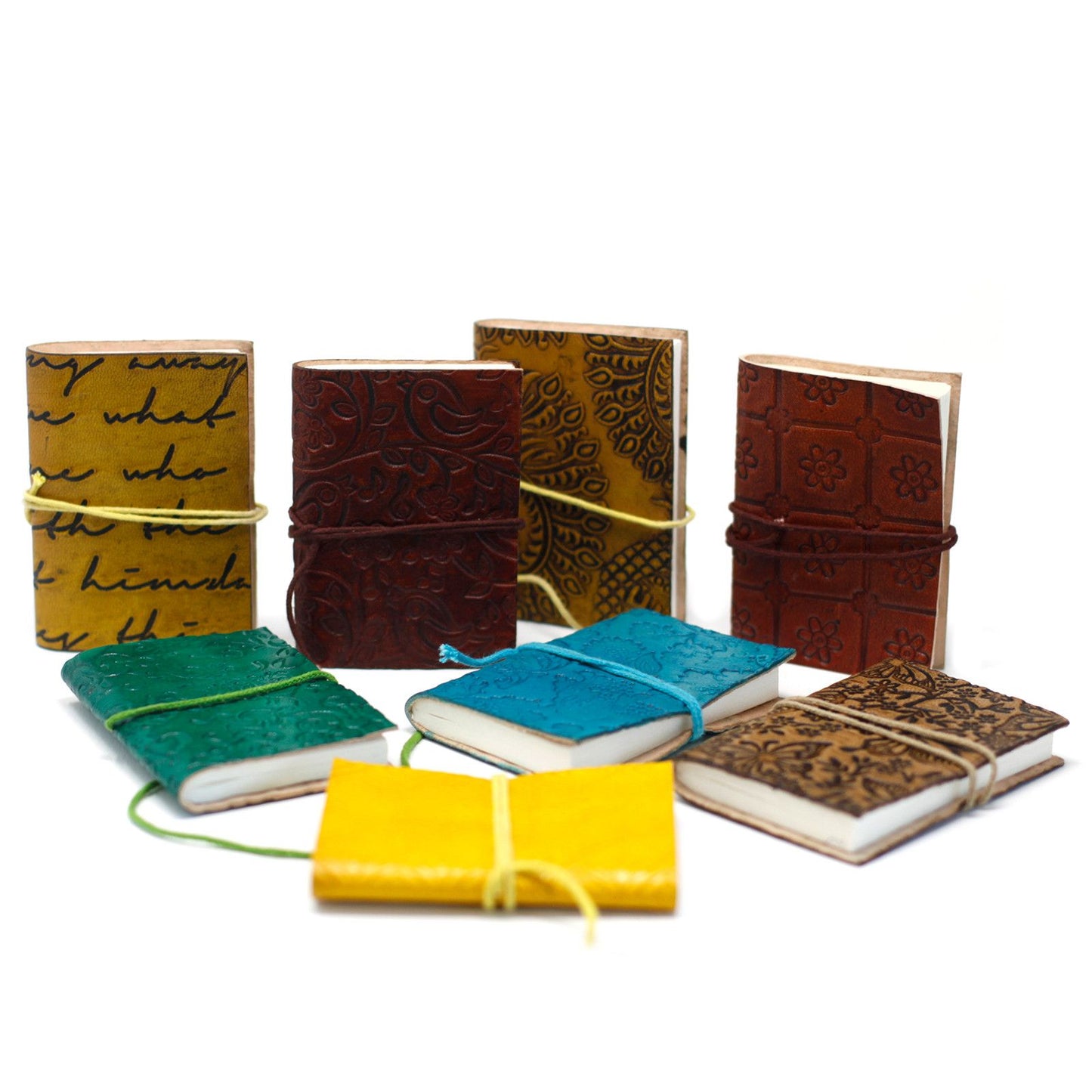 Mini Cuaderno de Cuero patrón al azar