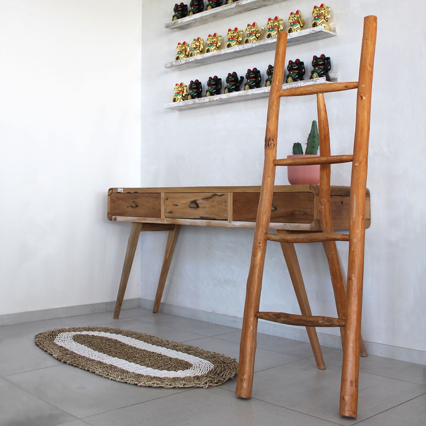 Escalera de Teca - 1.2m - Natural