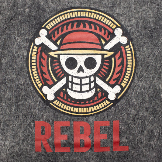 Nomad Sari Camiseta de algodón lavado a piedra - Rebel - Carbón - Pequeño