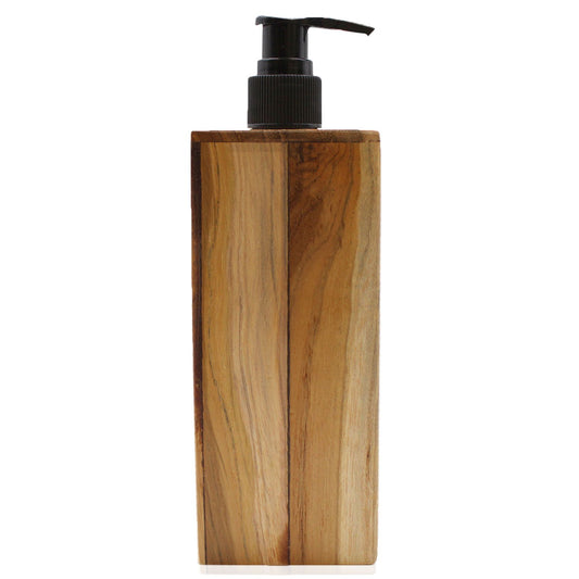 Dispensador de jabón de madera de teca natural - Zen