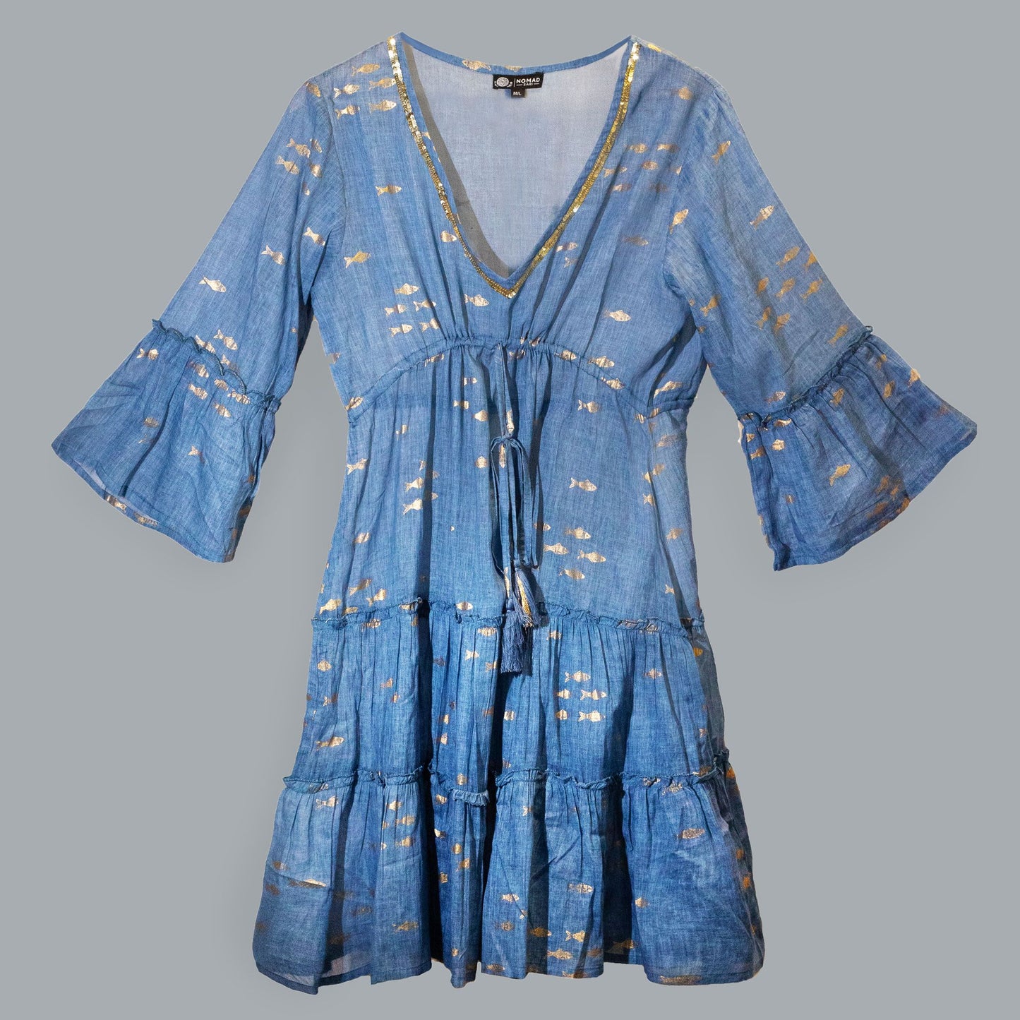 Bora Bora · Vestido Kaftán de Algodón Puro M/L