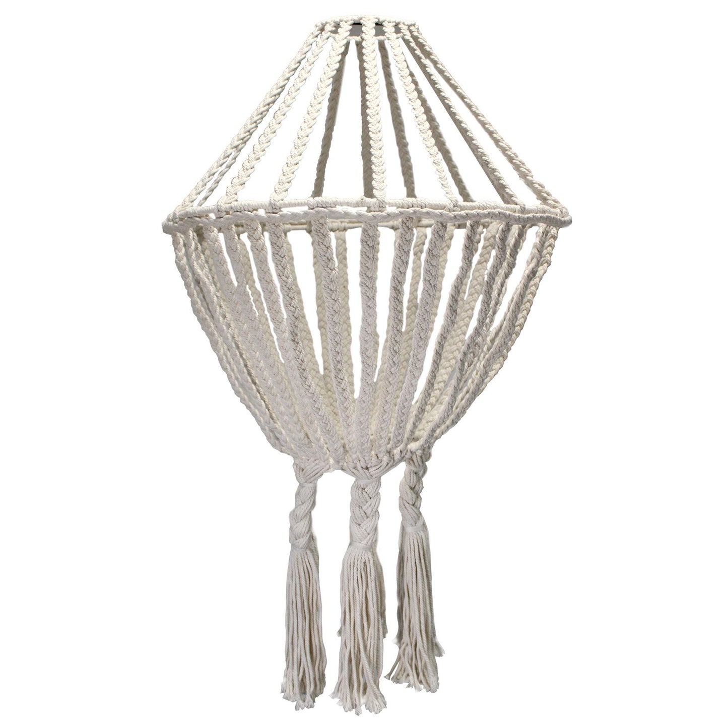 Lámpara Gota de macramé Natural