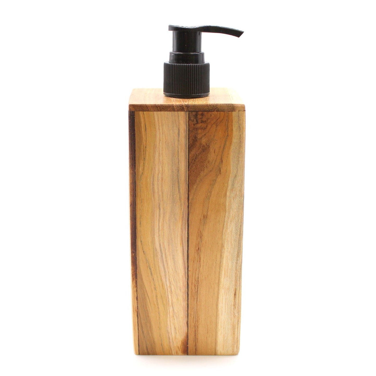 Dispensador de jabón de madera de teca natural - Zen