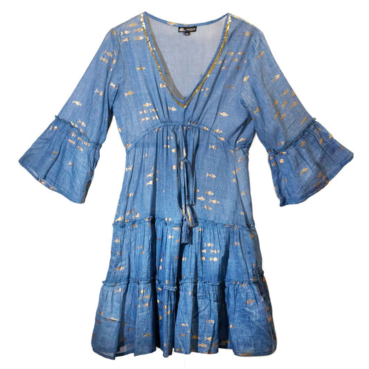 Bora Bora · Vestido Kaftán de Algodón Puro M/L