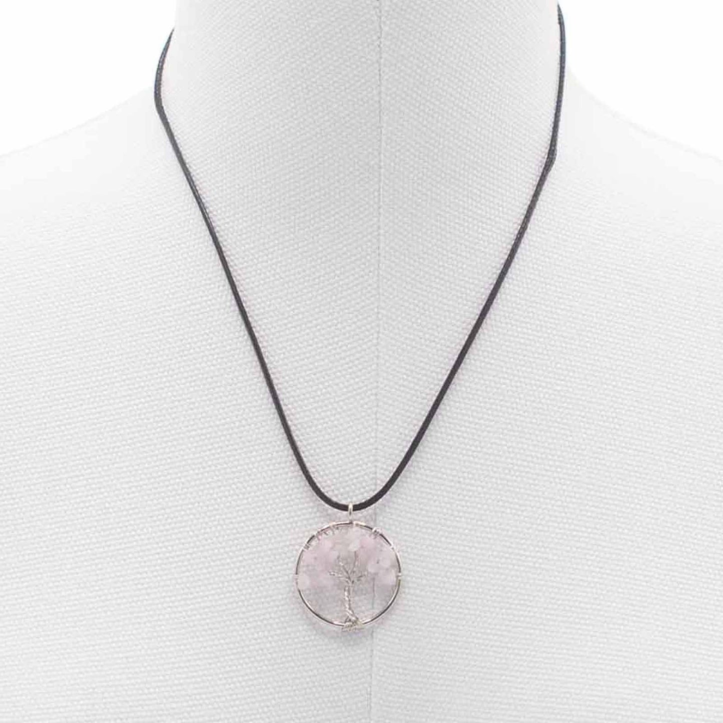 Colgante Árbol de la Vida - Cuarzo Rosa