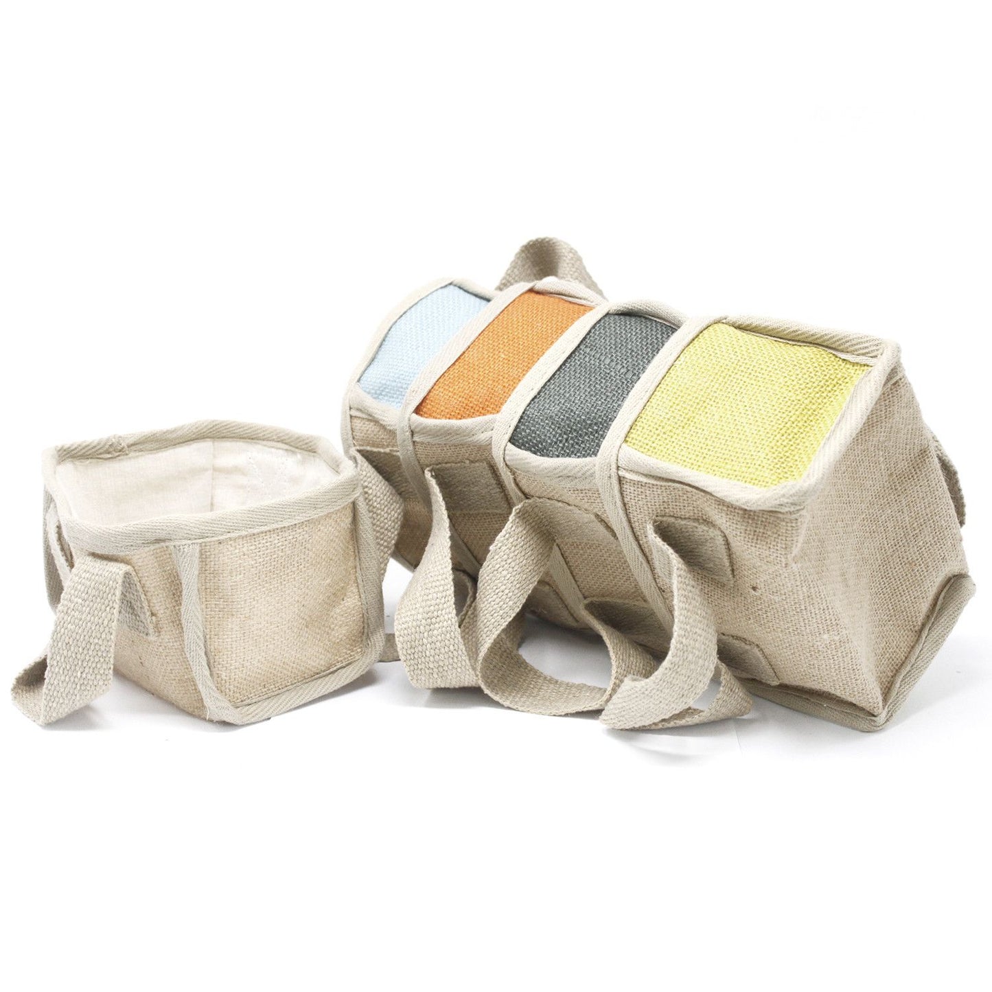 Cesta pequeña de yute - 16x10x12cm - Gris