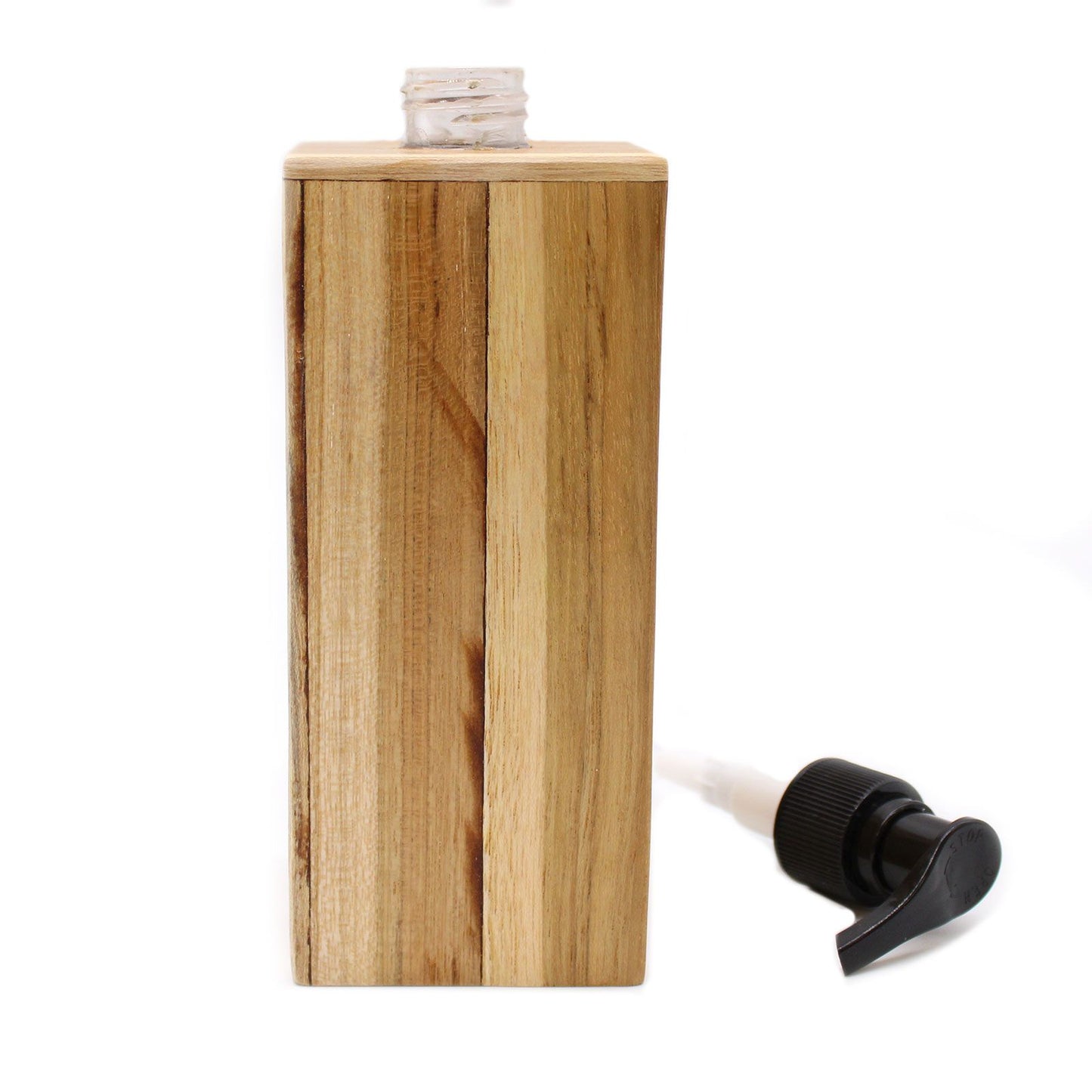 Dispensador de jabón de madera de teca natural - Zen
