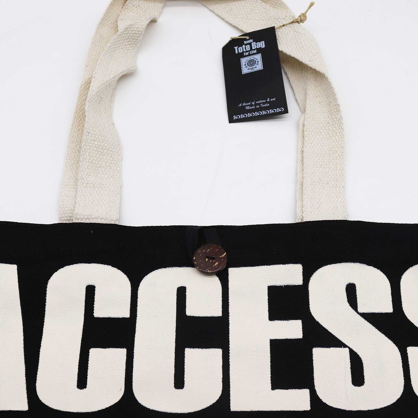 Bolso Básico Icónico - ACCESO A TODAS LAS ÁREAS  -Negro natural 10 oz (36 x 43 x 10 cm)