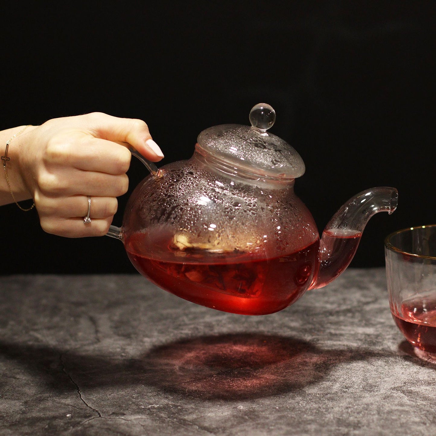 Tetera con infusor de vidrio - Perla redonda - 800ml