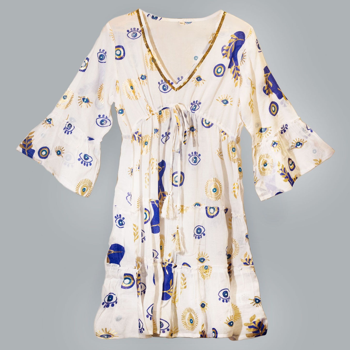 Aura · Vestido Kaftán de Algodón Puro