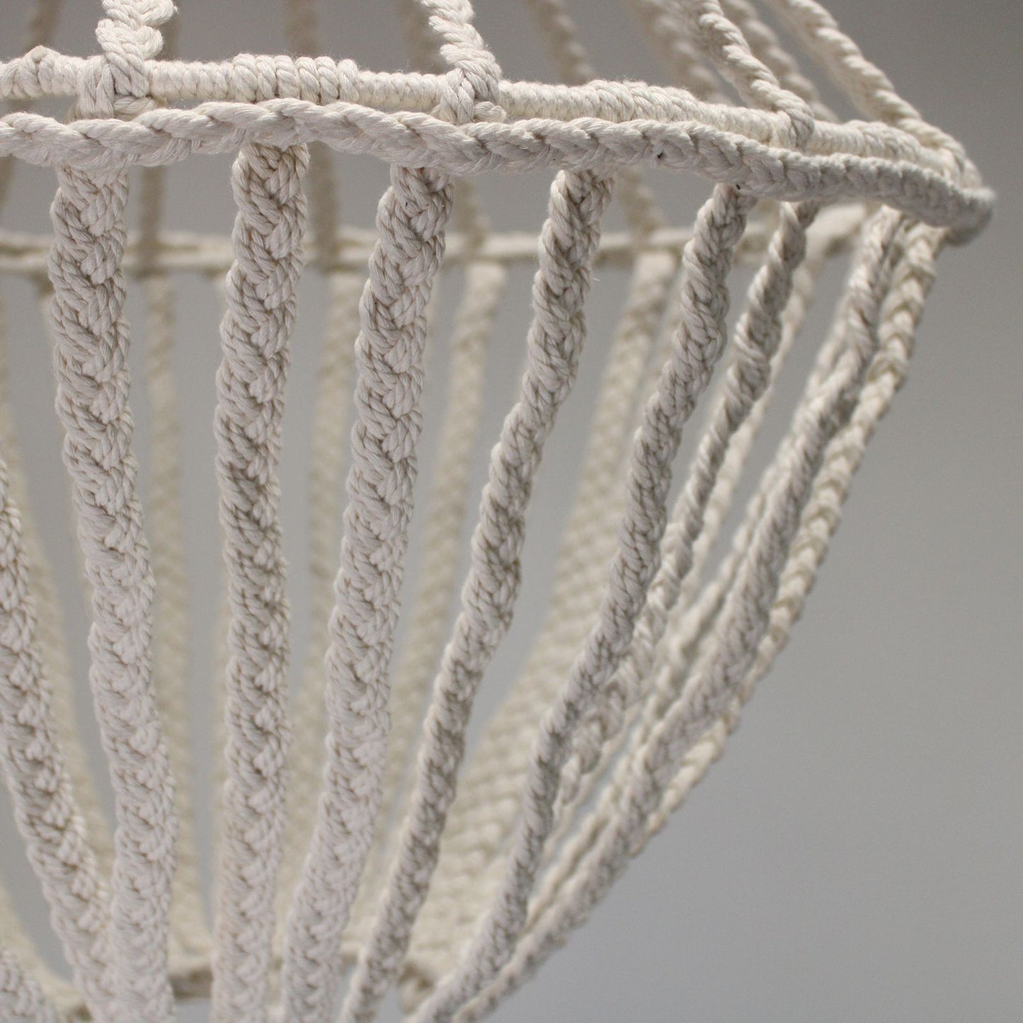 Lámpara Gota de macramé Natural