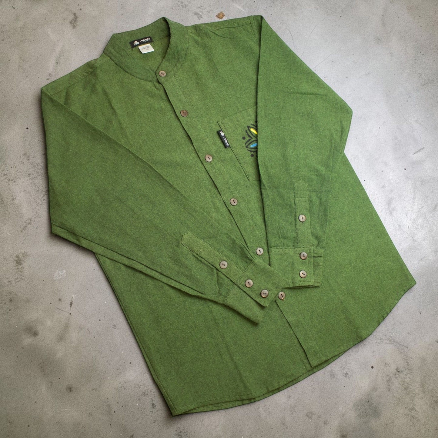 Nomad Sari Kathmandu Camisa - Verde Bosque - Grande