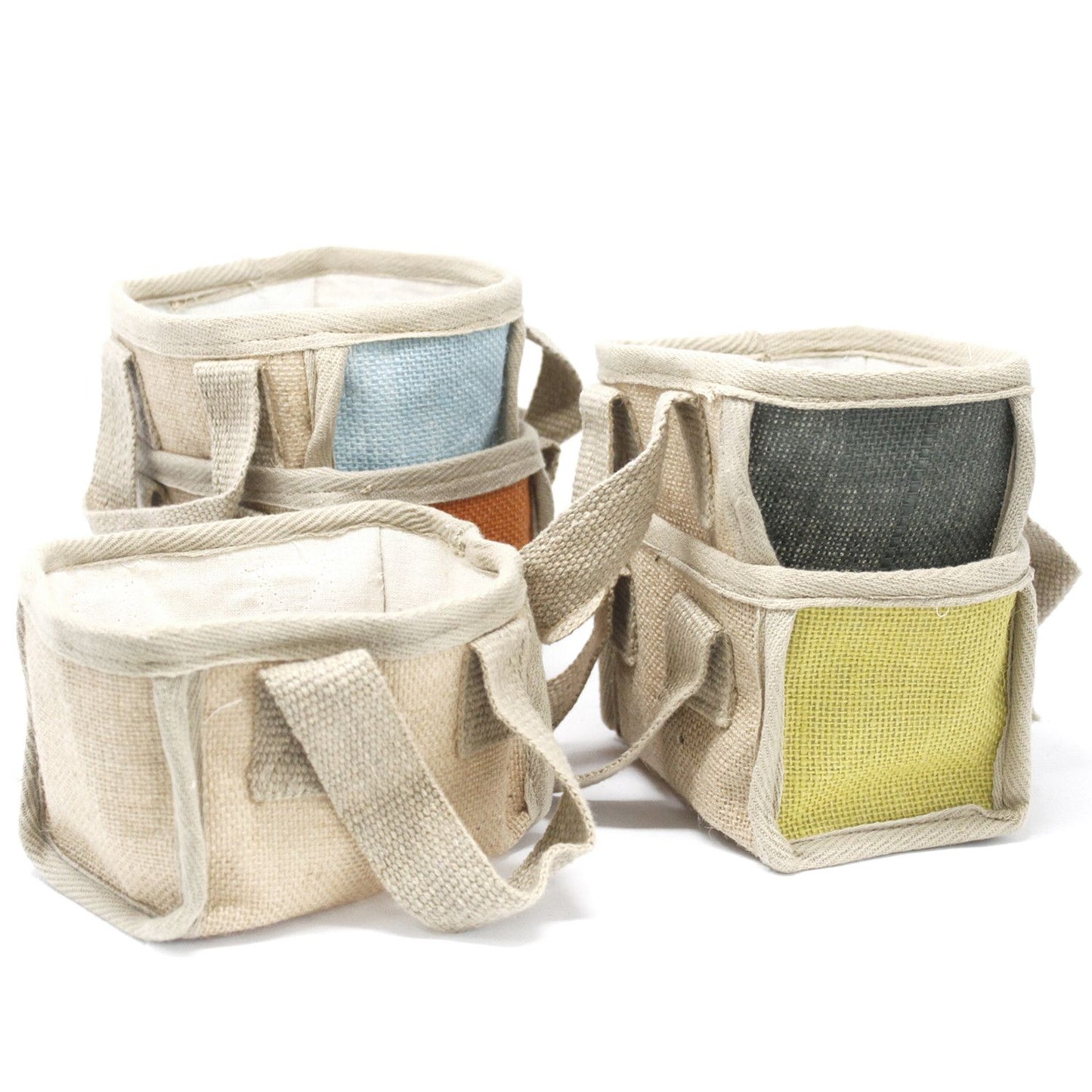 Cesta pequeña de yute - 16x10x12cm - Gris